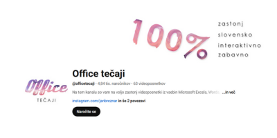 YT kanal office tečaji