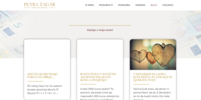 V blogu avtorica deli uporabne nasvete za finančno varnost in priharanjevanje.