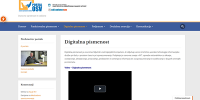 Na spletni strani je kratek opis digitalne pismenosti ter kratek videoposnetek. Prav tako lahko preizkusite lastno digitalno pismenost z vprašalnikom na dnu spletne strani.