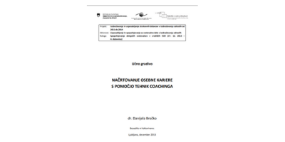 Članek govori o uporabi coaching tehnike za osebno rast in načrtovanje karierne poti.