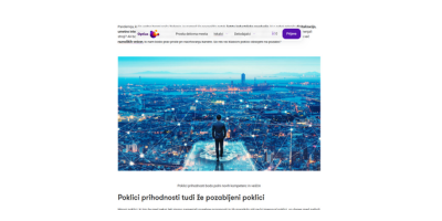 Vstopna stran, ki prikazuje različne poklice prihodnosti.