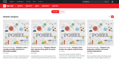 Oddaja Poslovne krivulje na Radiu Val202, kjer so ponazorili različne teme Tečajnic in poslovnega izobraževanja.