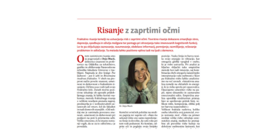 Članek opisuje fraktalno risanje, ki zmanjšuje stres. Spodbuja in oživlja pa možgane ter pomaga pri ohranjanju kognitivnih funkcij.