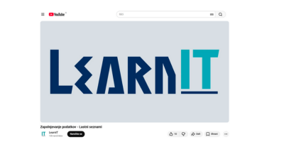 Videoposnetek o uporabi Microsoft Excela za ustvarjanje lastnih seznamov, ki omogočajo zapolnjevanje podatkov in razvrščanje po želenem vrstnem redu.