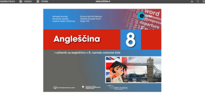 Naslovna stran učbenika za osmi razred angleščine.