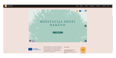Digitalna soba pobega z vajami in nalogami, ki spodbujajo sprostitev, osredotočenost in stik z naravo.