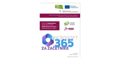 Gradivo “Microsoft 365 za začetnike”, ki opisuje osnovno uporabo Worda, Excela in PowerPointa s praktičnimi vajami.