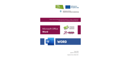 Gradivo “Microsoft Office Word”, ki opisuje osnovno oblikovanje dokumentov, uporabo tabel in vstavljanje slik.