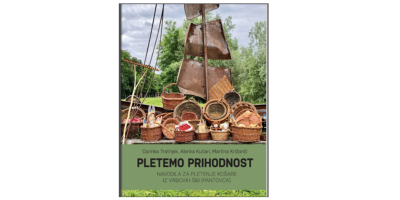 Prva stran brošure “Pletemo prihodnost”, ki predstavi navodila in korake za pletenje košar.