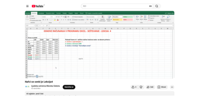Videoposnetek, ki prikaže hitro seštevanje v programu Excel.
