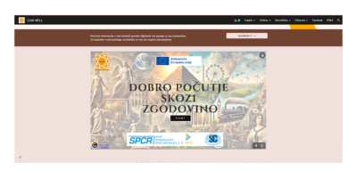 Digitalna soba pobega, skozi katero raziskujete spremembe dobrega počutja in življenjskega sloga skozi zgodovinska obdobja.